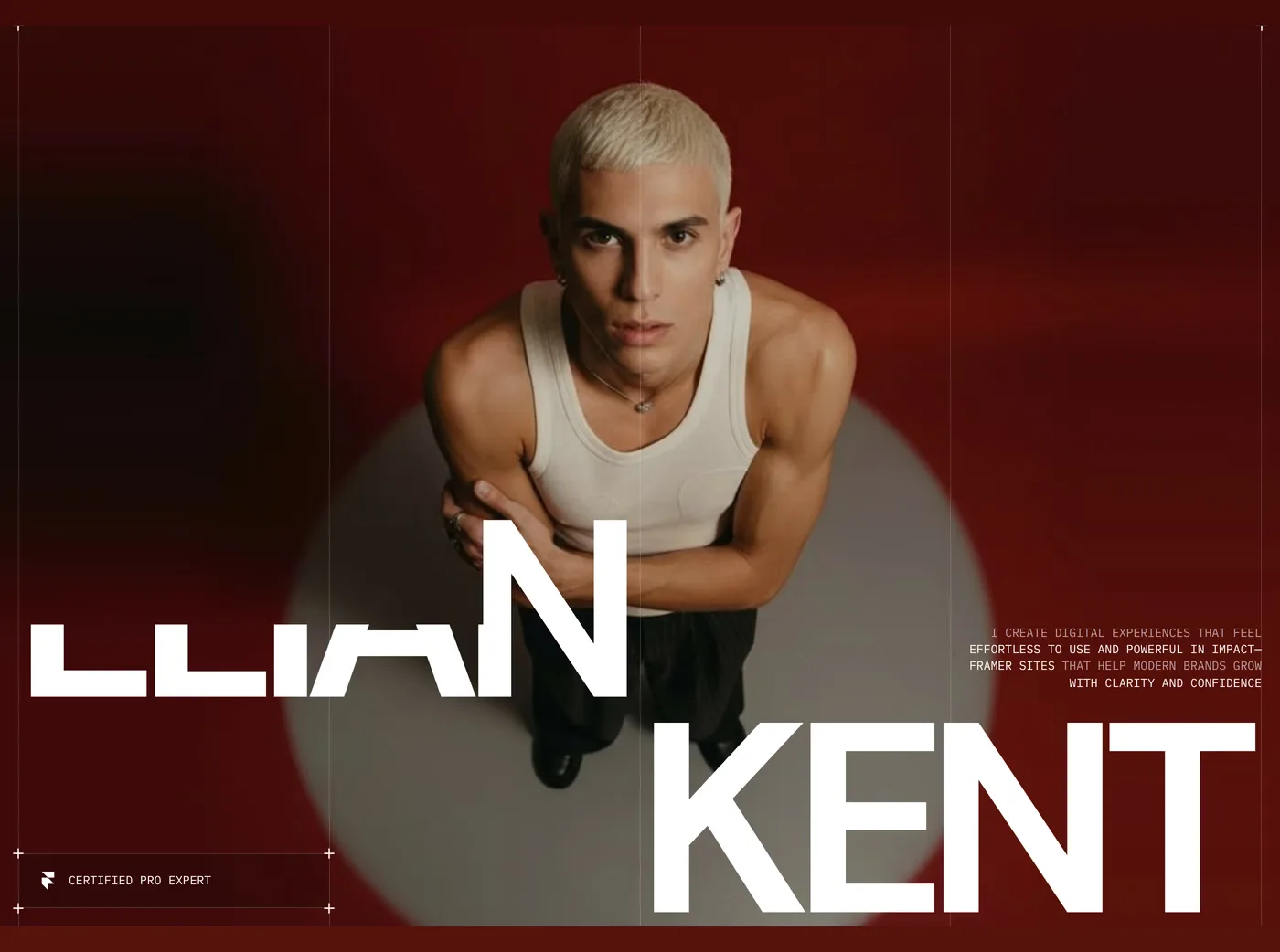 Elian Kent — screenshot of the hero section
