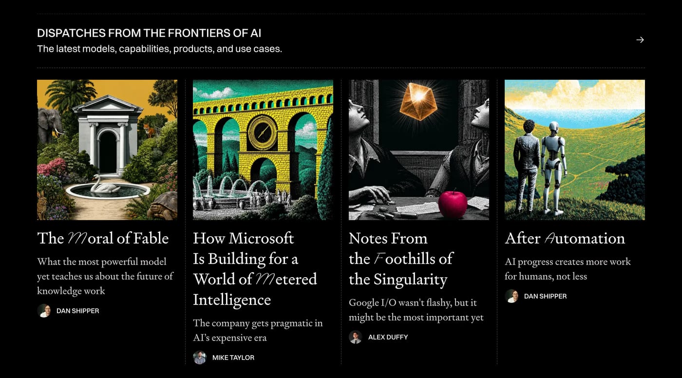 Every — screenshot of the features section