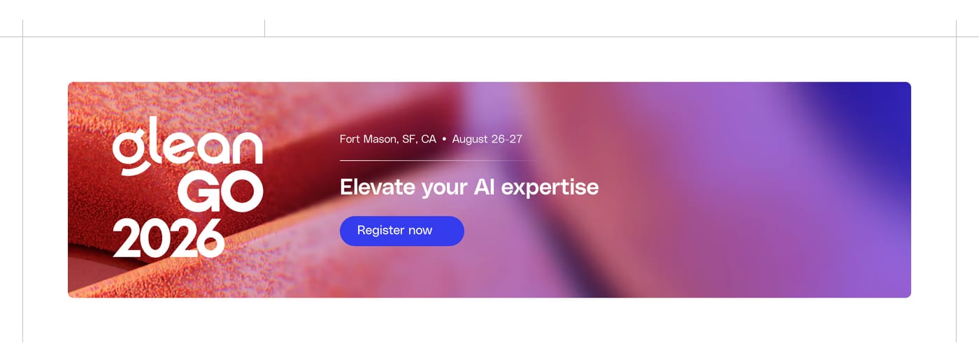 Glean — screenshot of the events section
