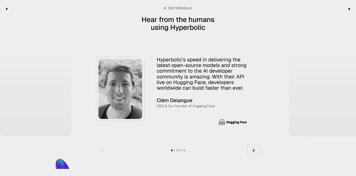 Hyperbolic Team section