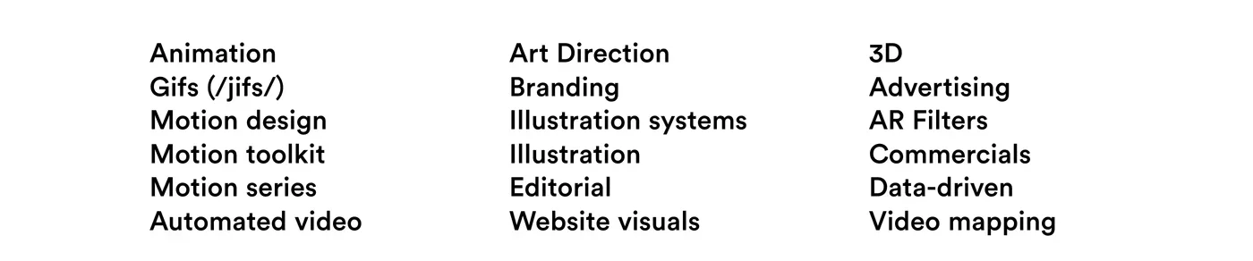Illo — screenshot of the logos section