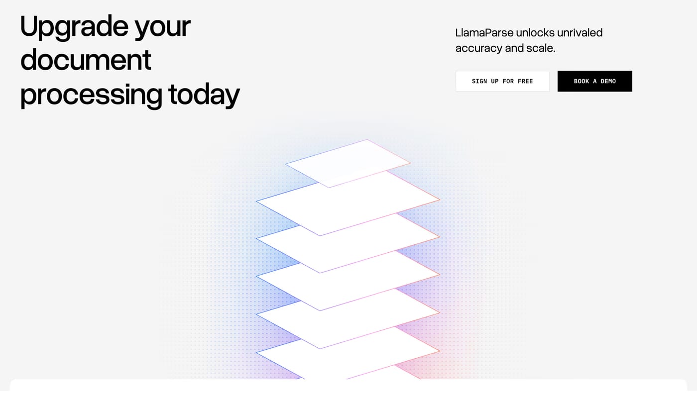 LlamaIndex Call to action section