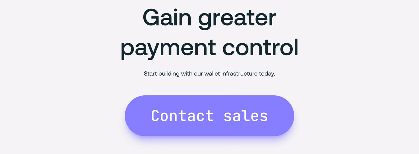 Mangopay — screenshot of the call to action section