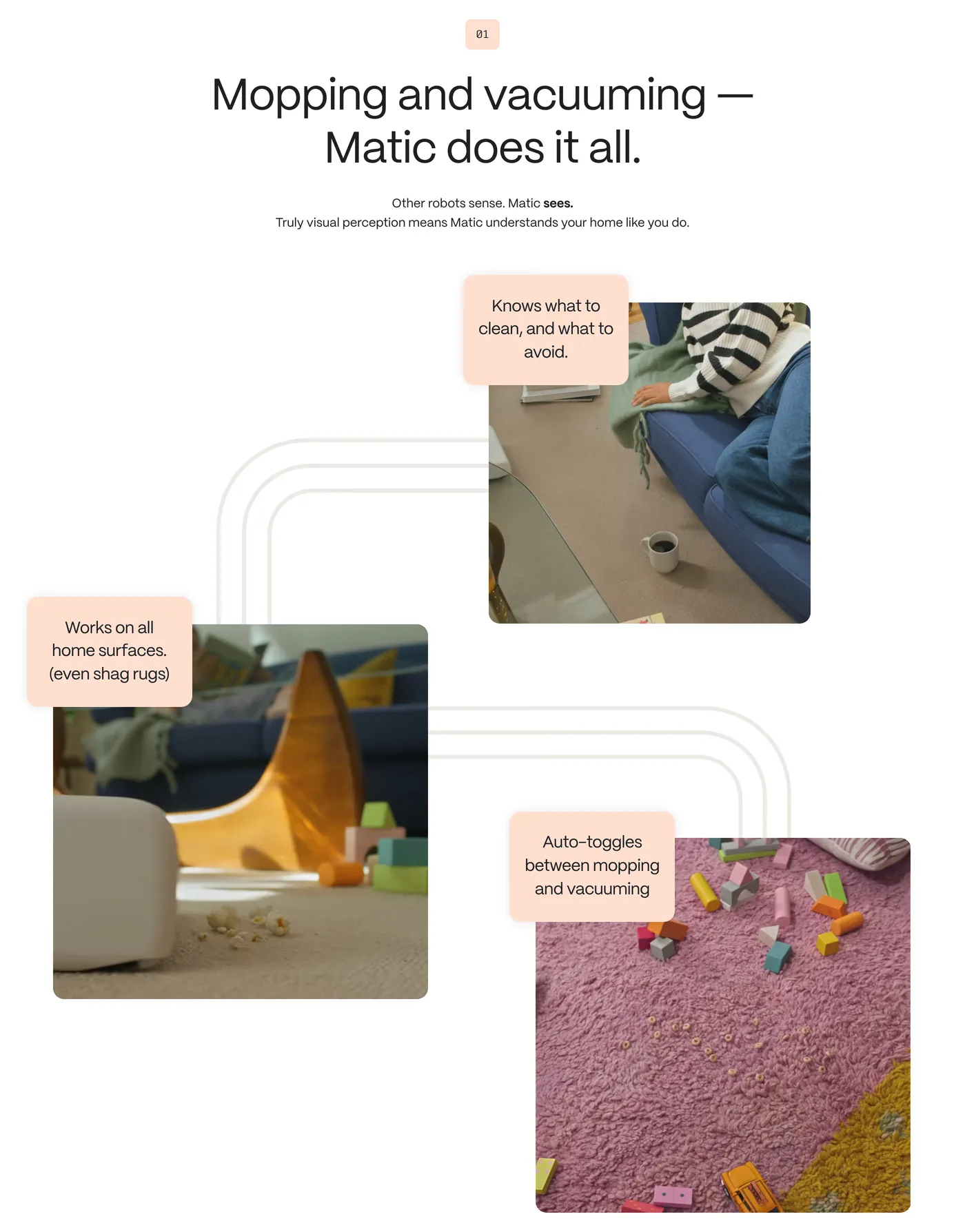 Matic — screenshot of the features section