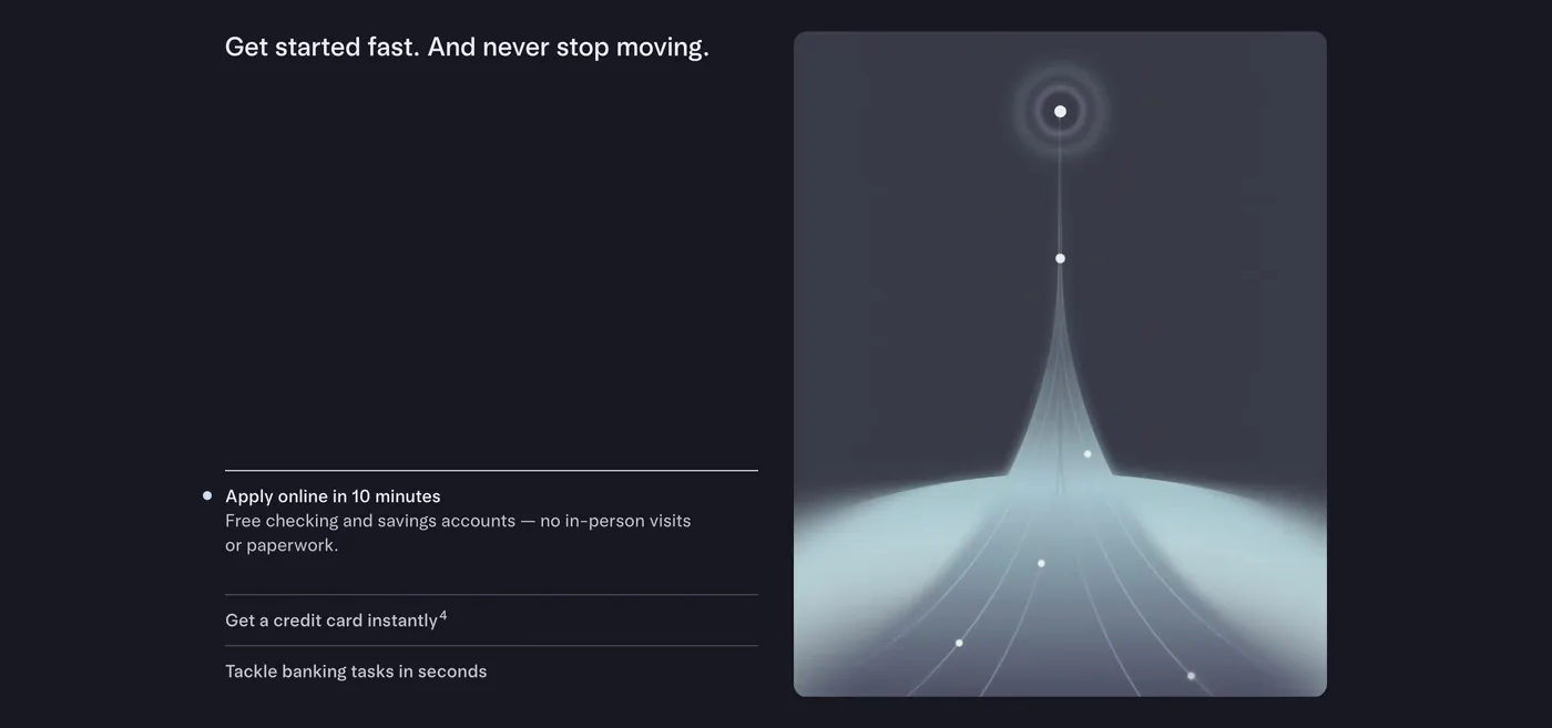 Mercury — screenshot of the features section