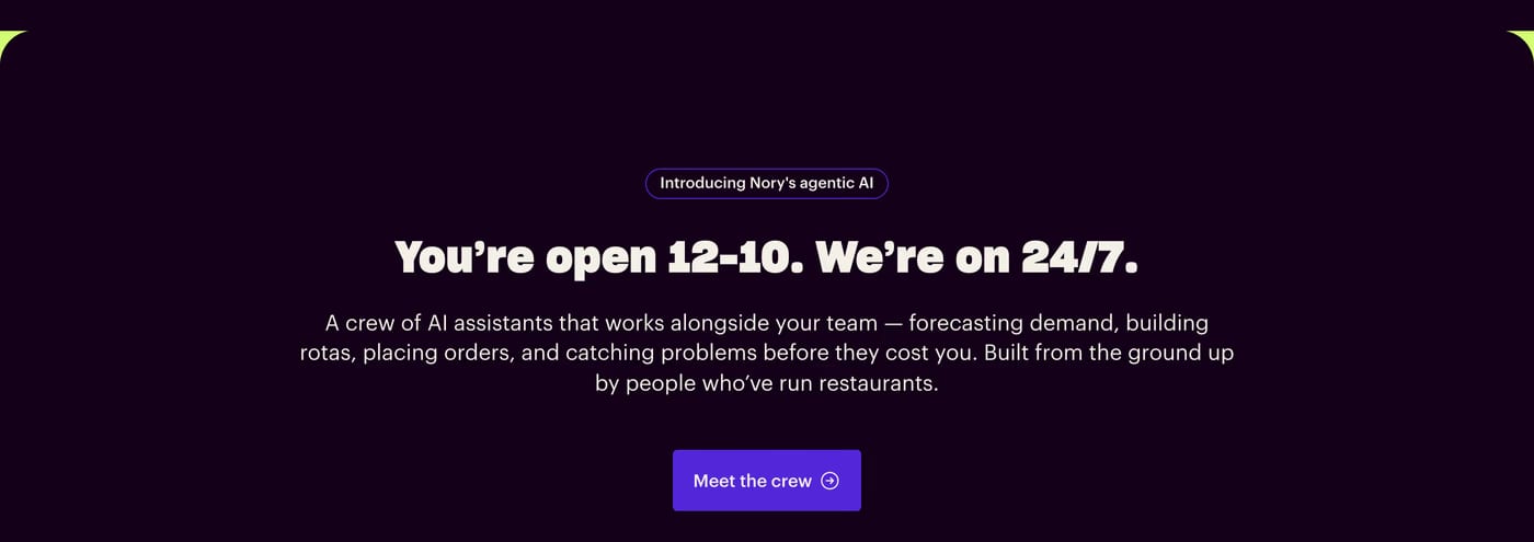 Nory Features section