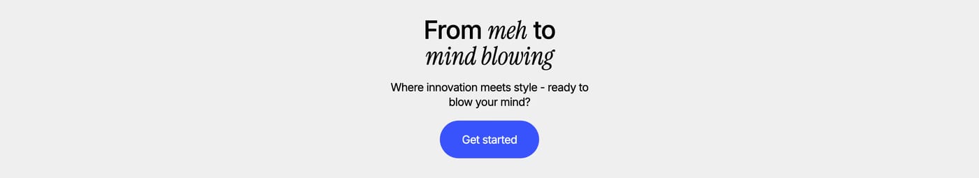 Outshift — screenshot of the call to action section