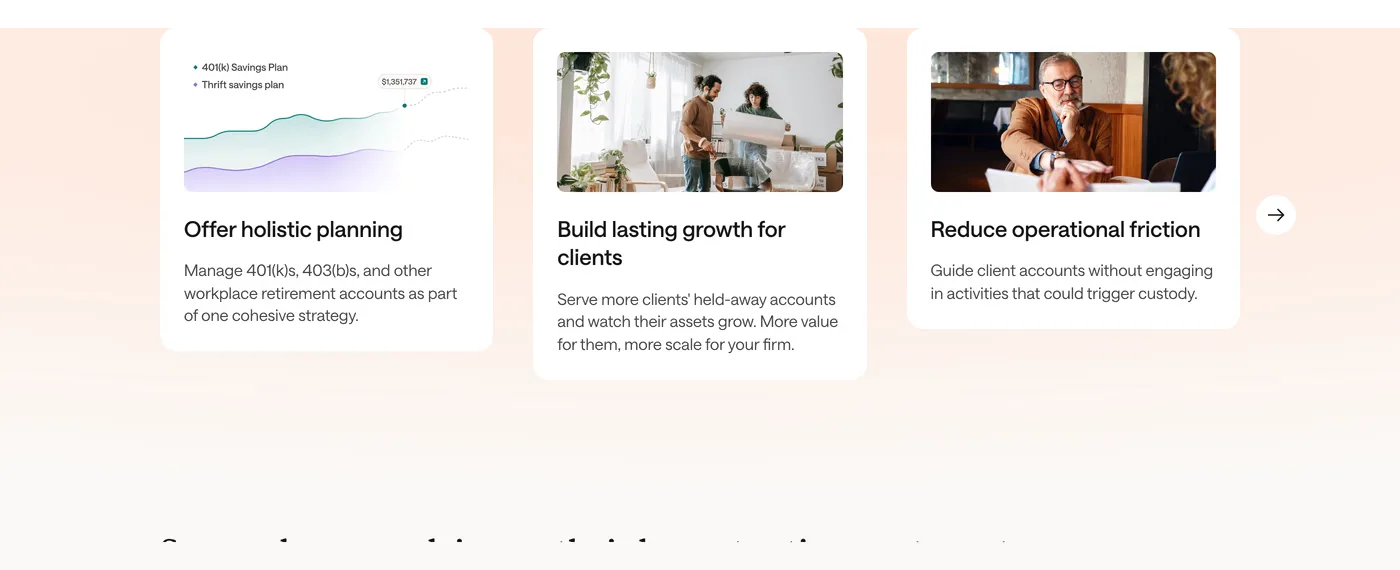 Pontera — screenshot of the call to action section