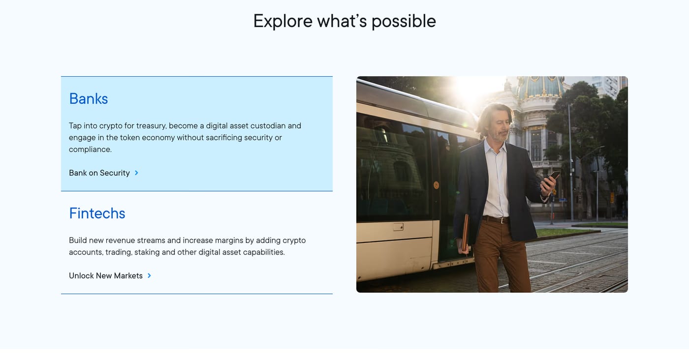 Rail — screenshot of the features section