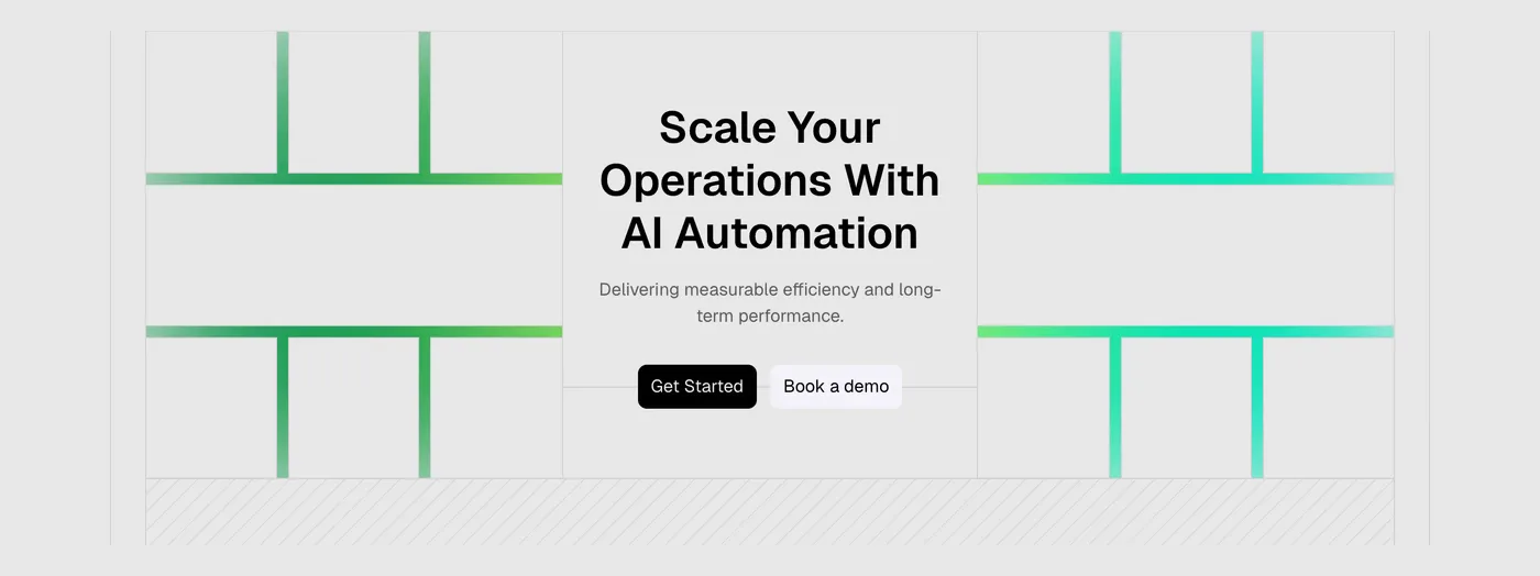 Setron — screenshot of the call to action section