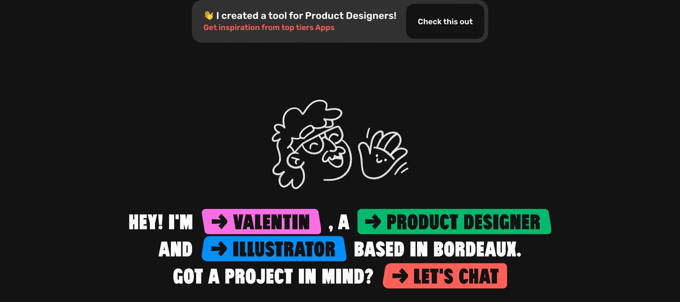 Valentin Hero section