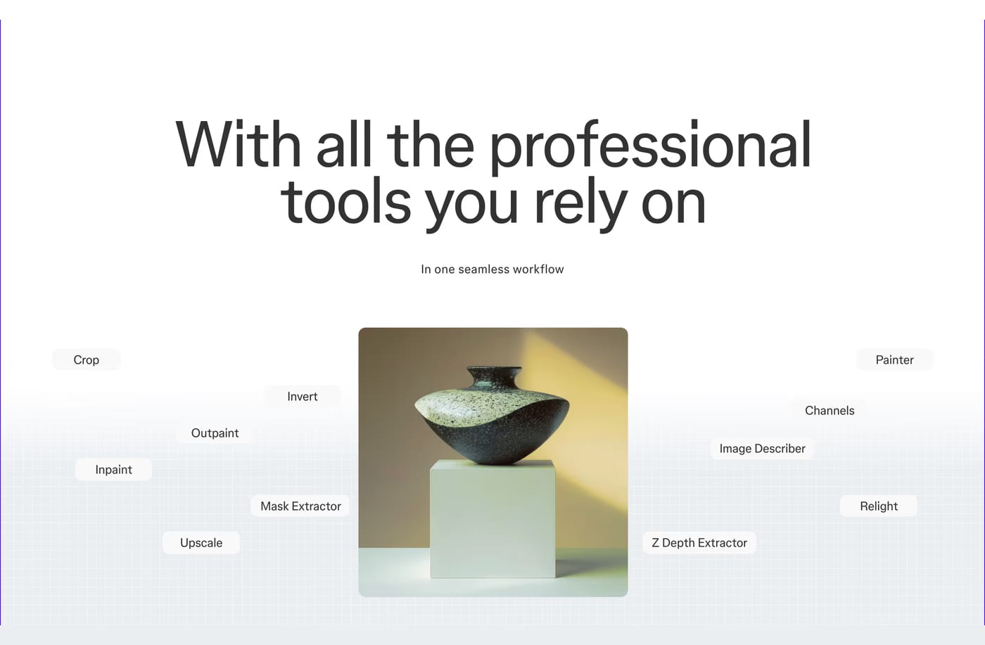 Weavy — screenshot of the features section