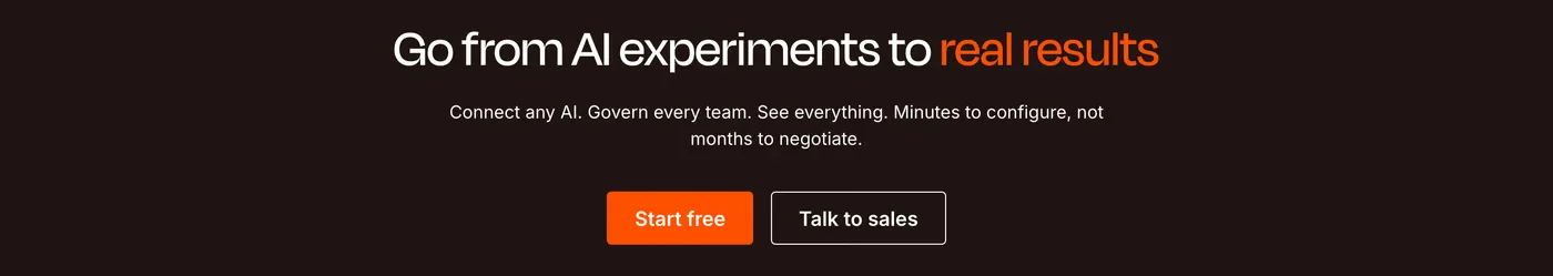 Zapier — screenshot of the call to action section