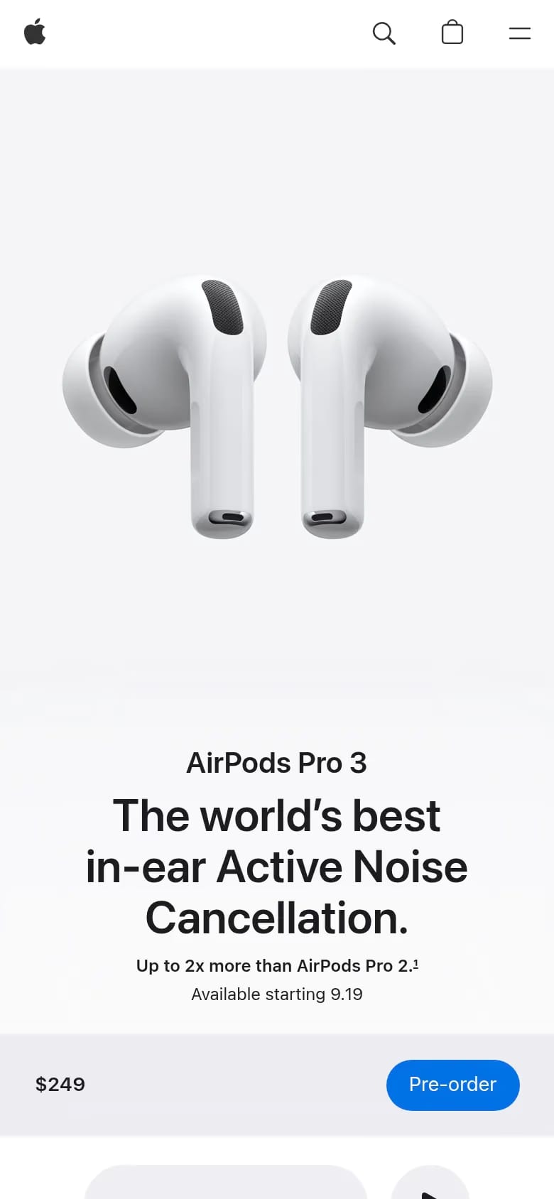 AirPods Pro 3 mobile screenshot