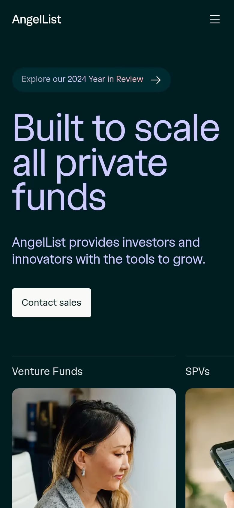 AngelList mobile screenshot
