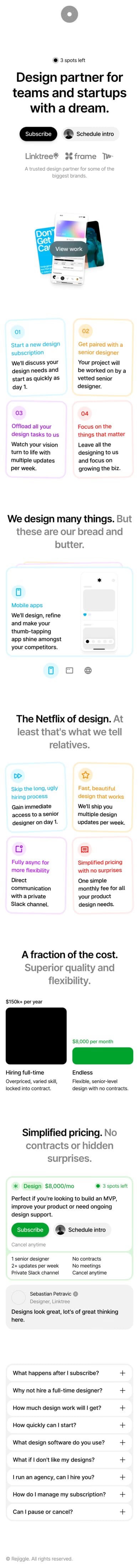Endless mobile screenshot