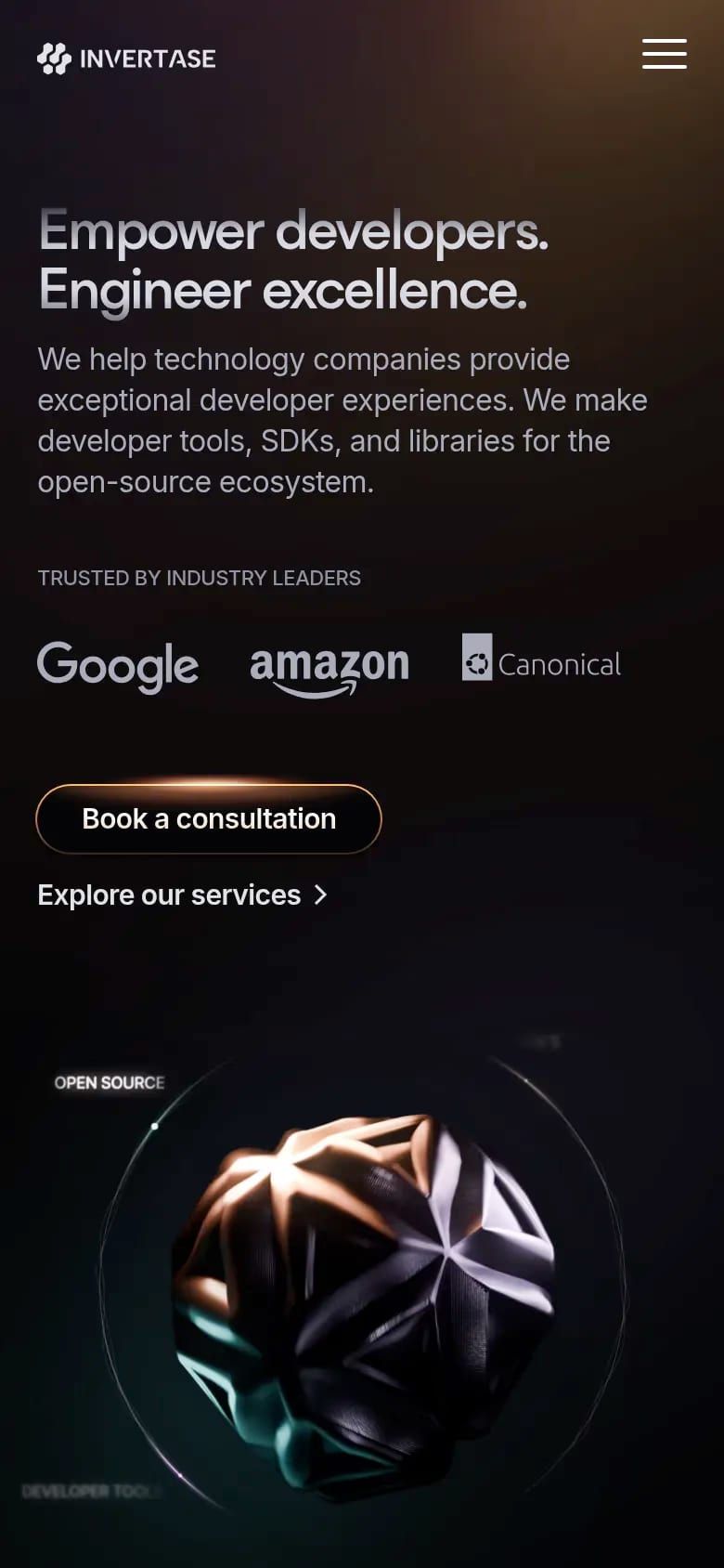 Invertase mobile screenshot