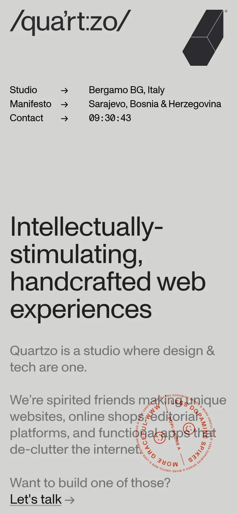 Quartzo Studio mobile screenshot