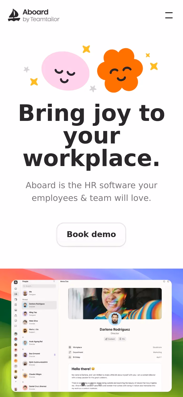 Aboard mobile screenshot