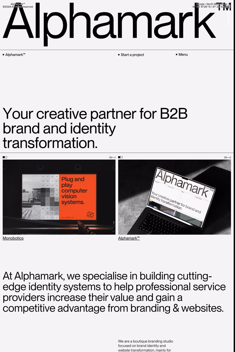 Alphamark desktop screenshot