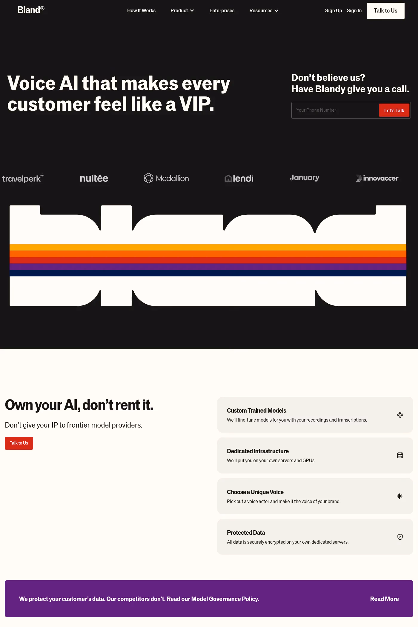 Bland AI desktop screenshot