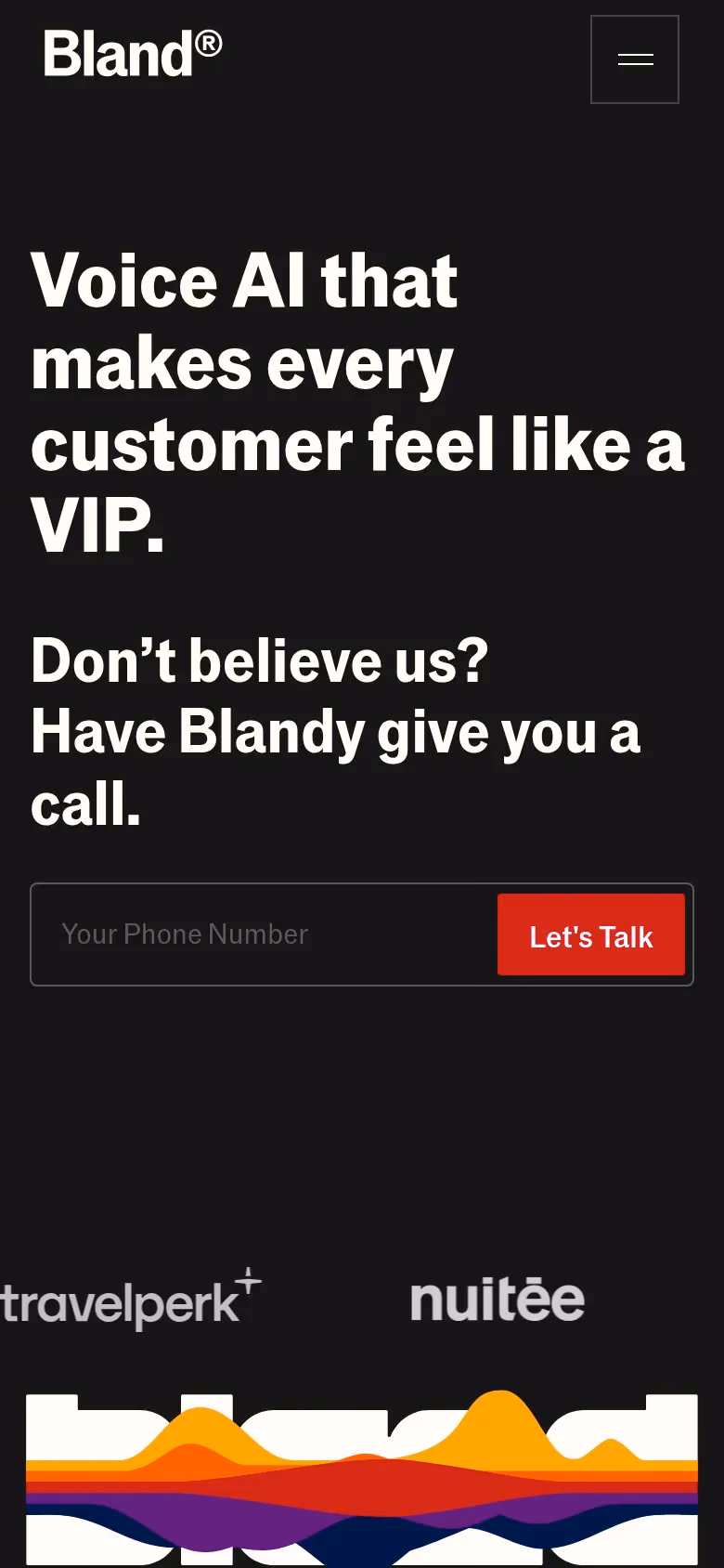 Bland AI mobile screenshot