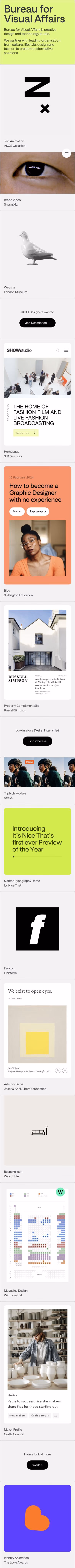 Bureau for Visual Affairs mobile screenshot