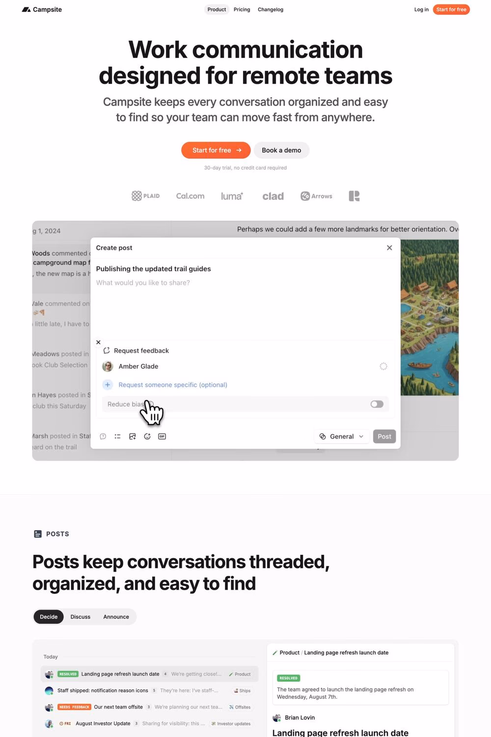 Campsite desktop screenshot