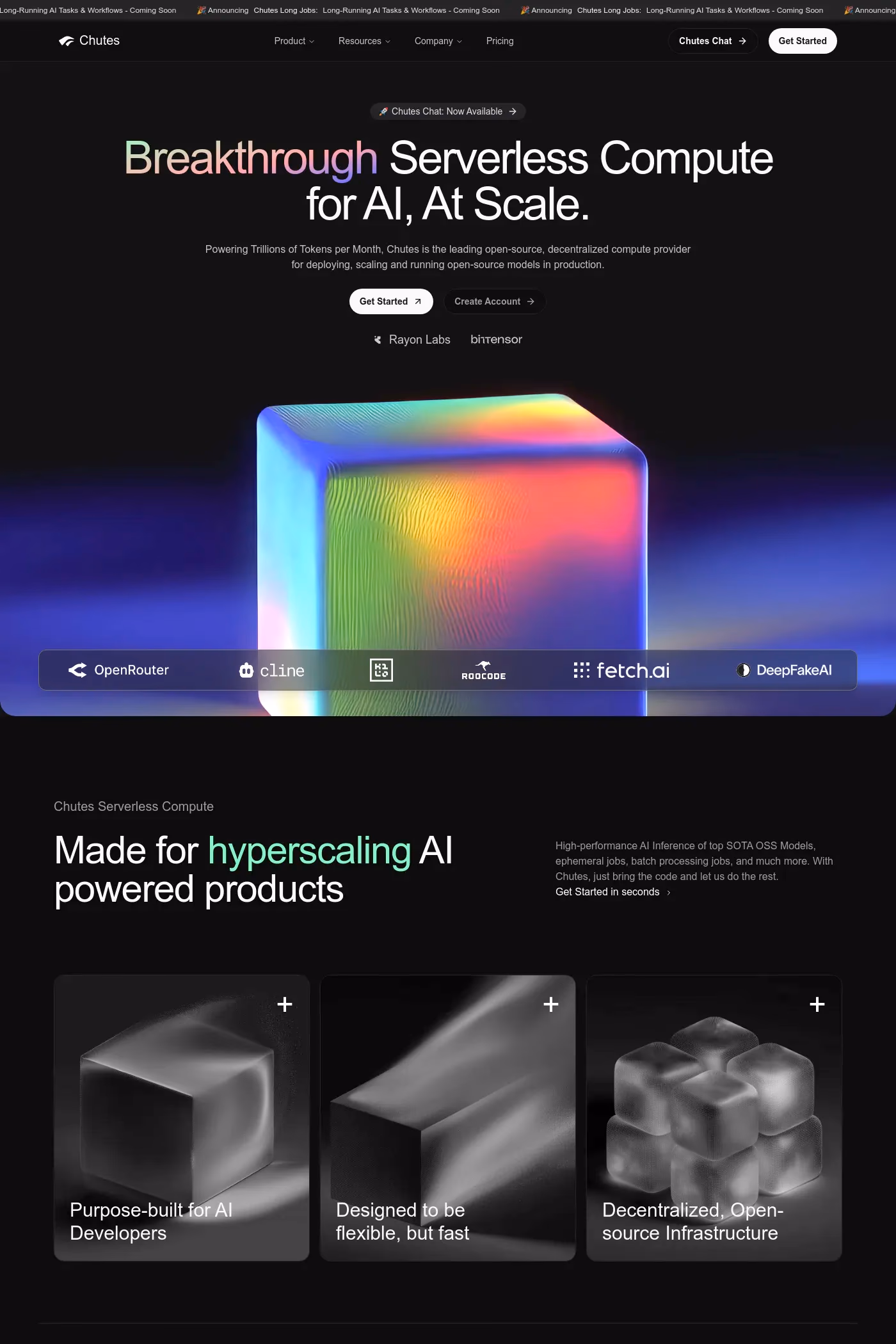 Chutes desktop screenshot