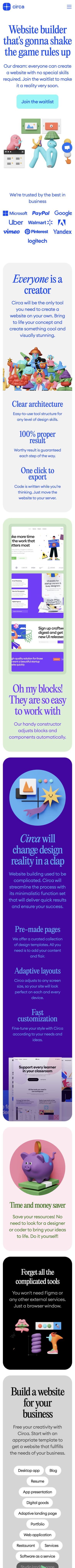 Circa mobile screenshot