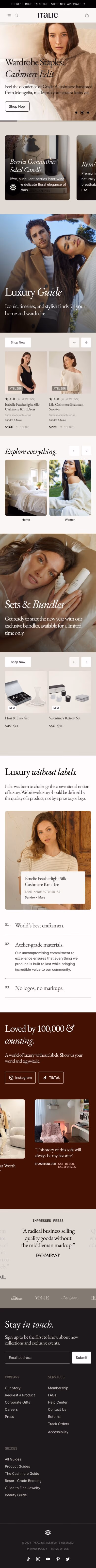 Italic mobile screenshot