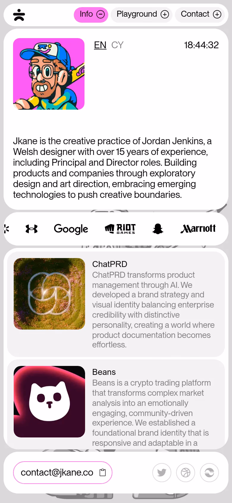 Jordan Jenkins mobile screenshot