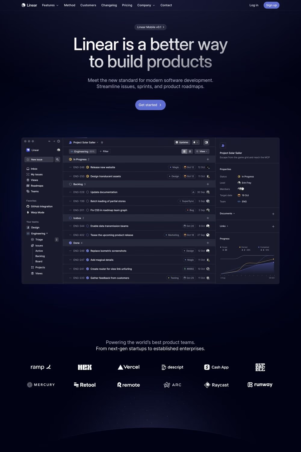 Linear desktop screenshot