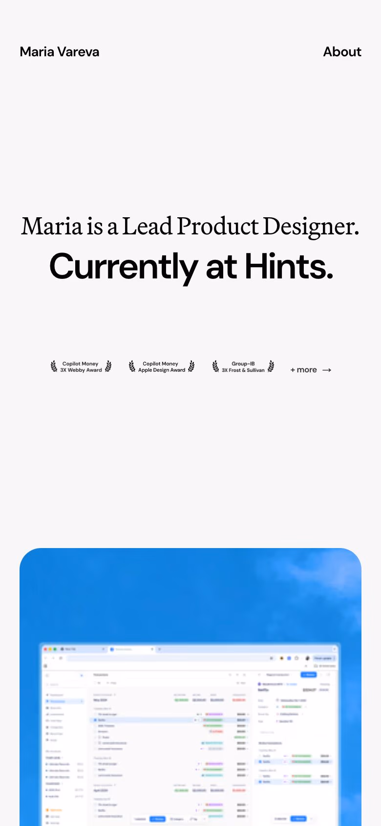 Maria Vareva mobile screenshot