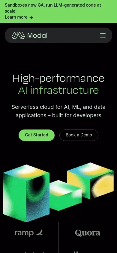 Modal mobile screenshot