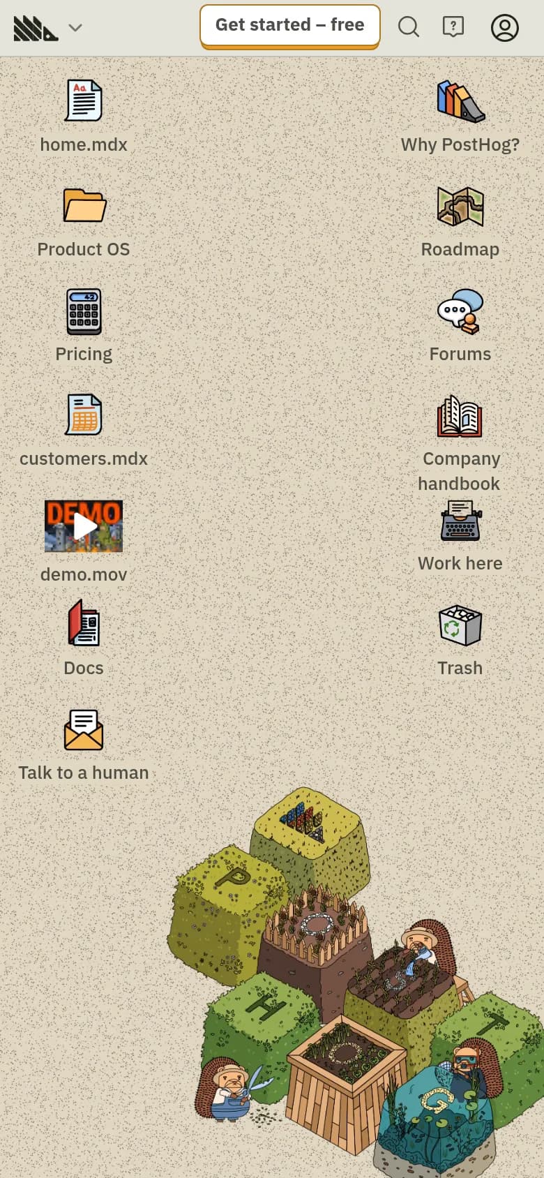 PostHog mobile screenshot