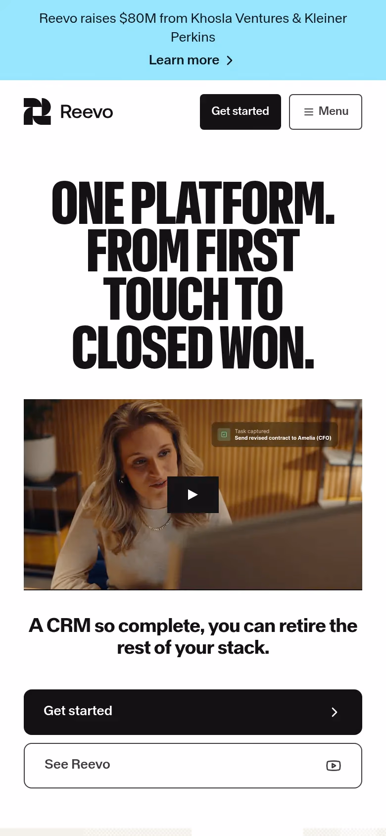 Reevo mobile screenshot