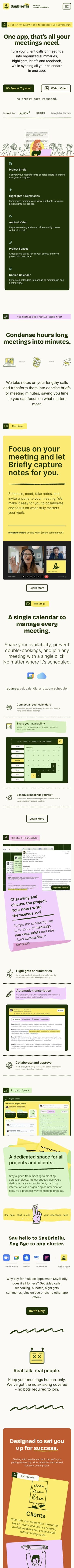 SayBriefly mobile screenshot