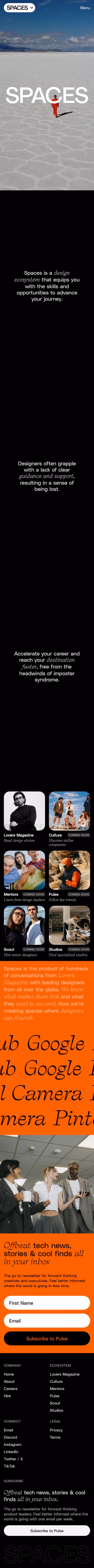 Spaces mobile screenshot