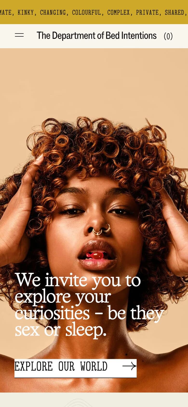 The Department of Bed Intentions mobile screenshot