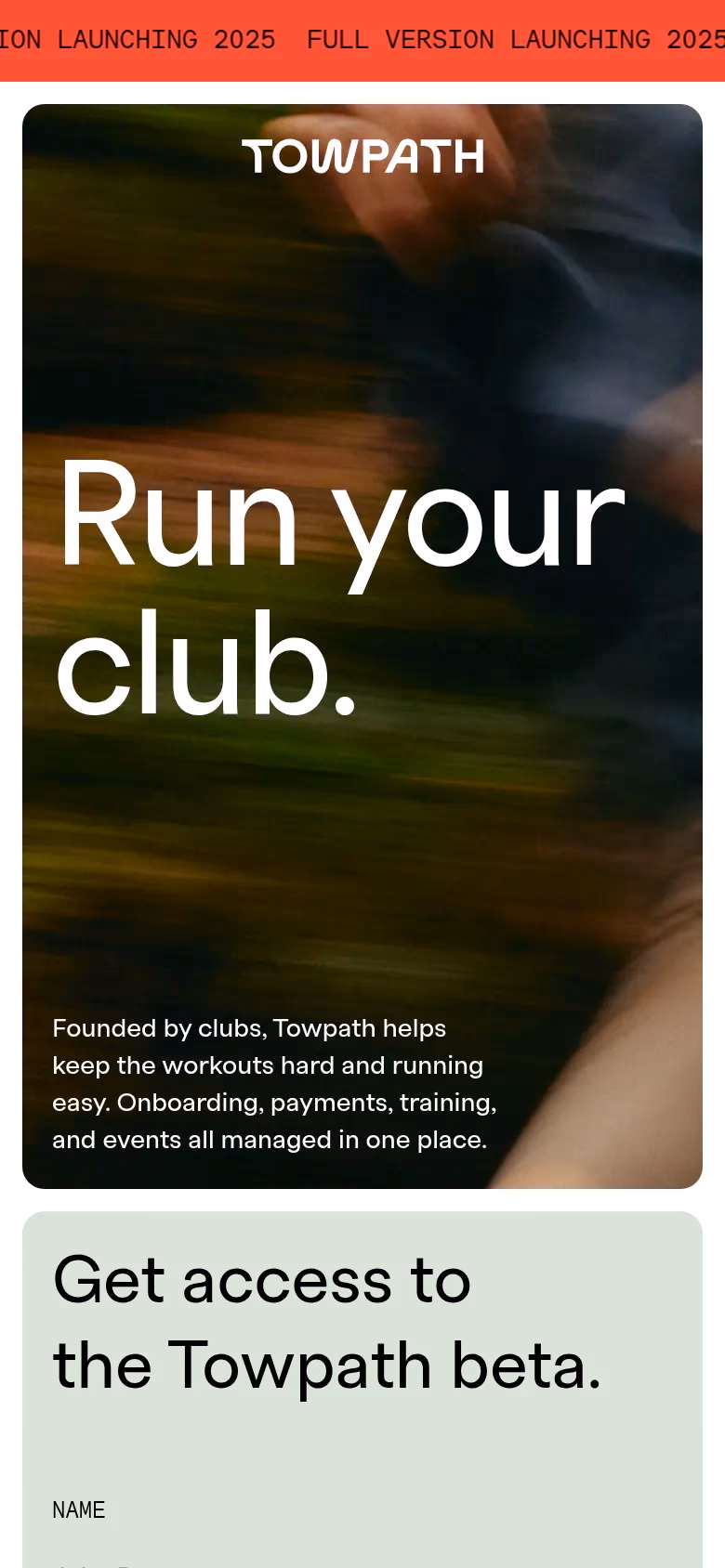 Towpath mobile screenshot