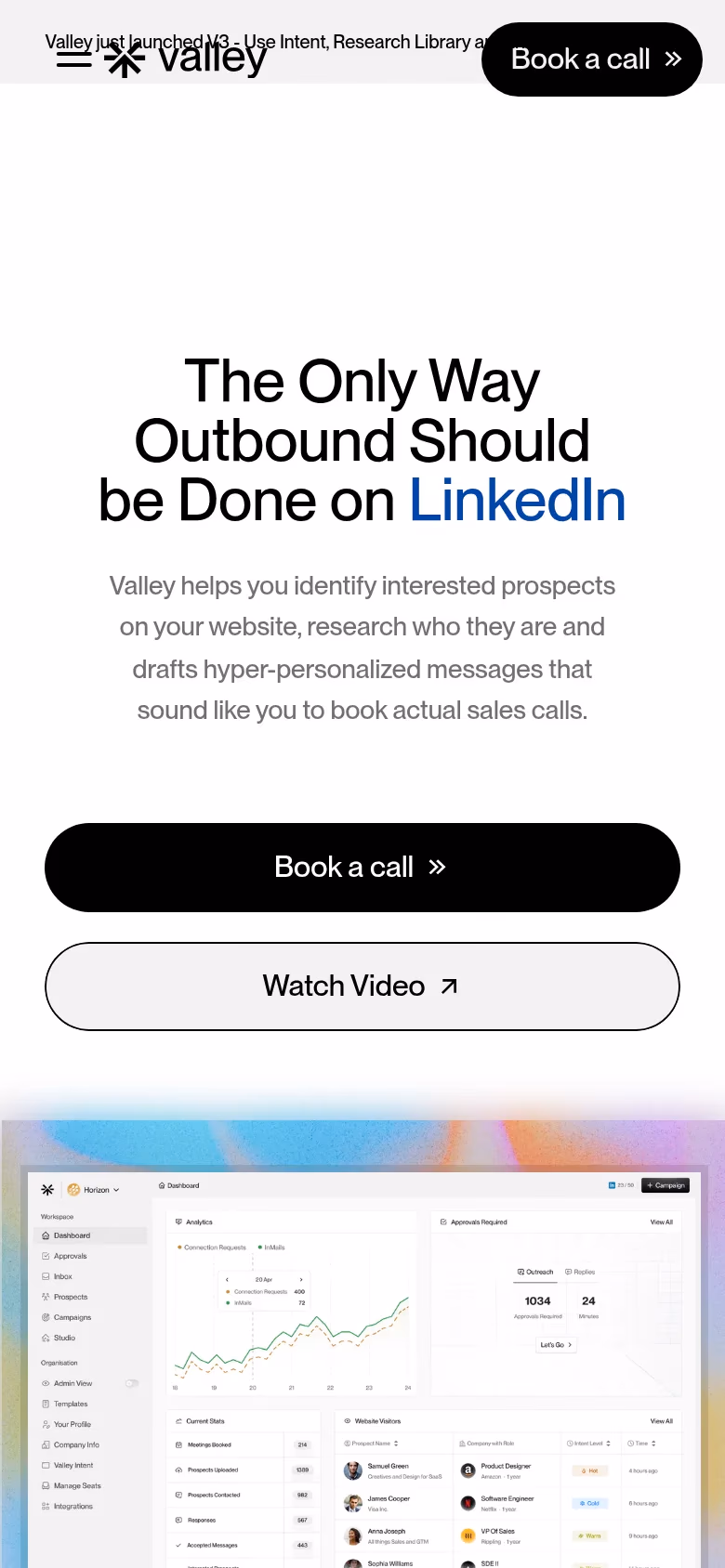 Valley mobile screenshot