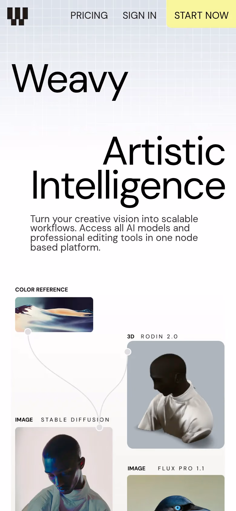 Weavy mobile screenshot