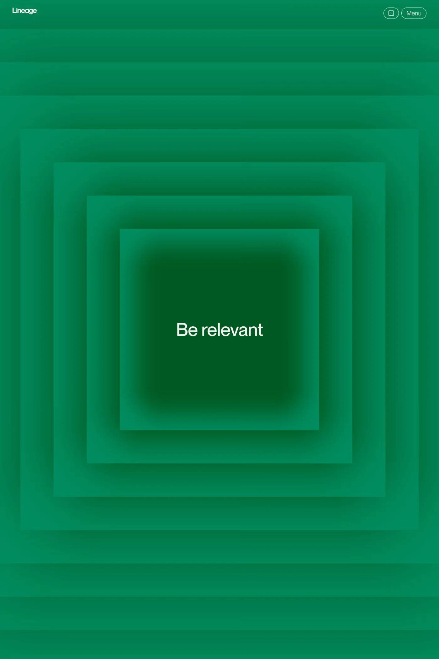 Lineage — screenshot of a bright, colourful marketing agency site in black and dark green