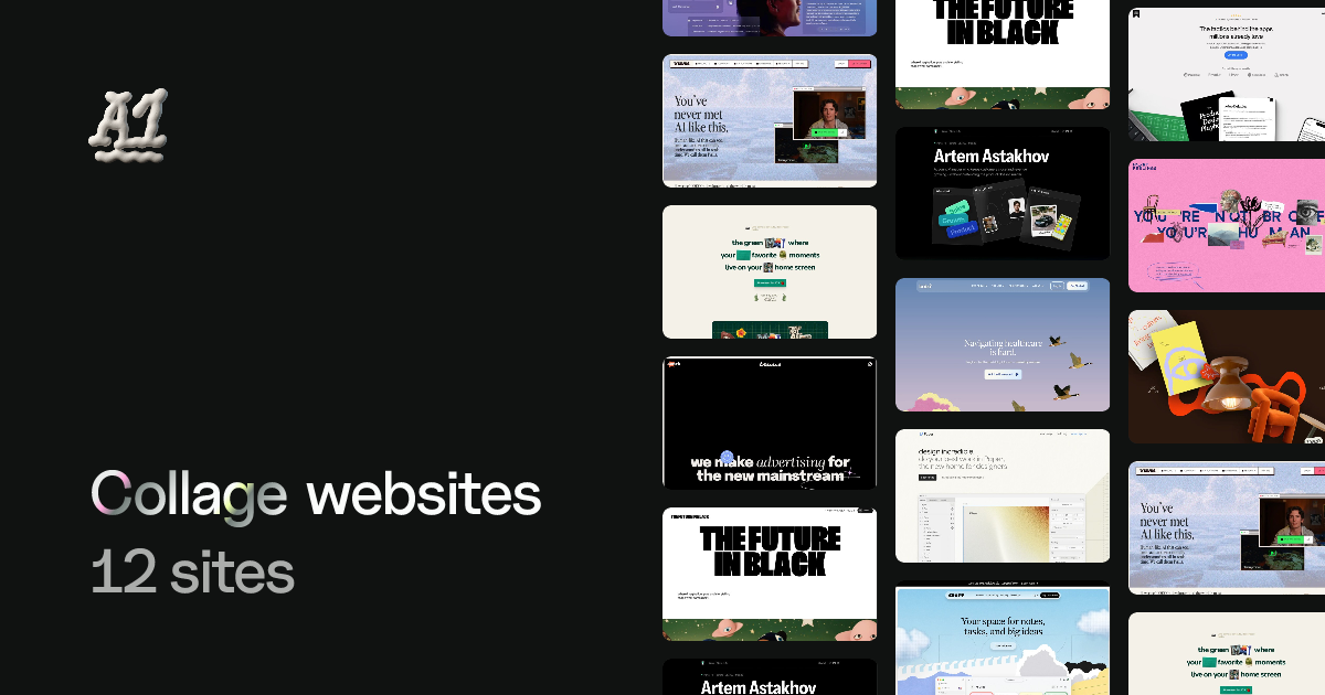 Collage website design inspiration (10 examples) · A1 Gallery