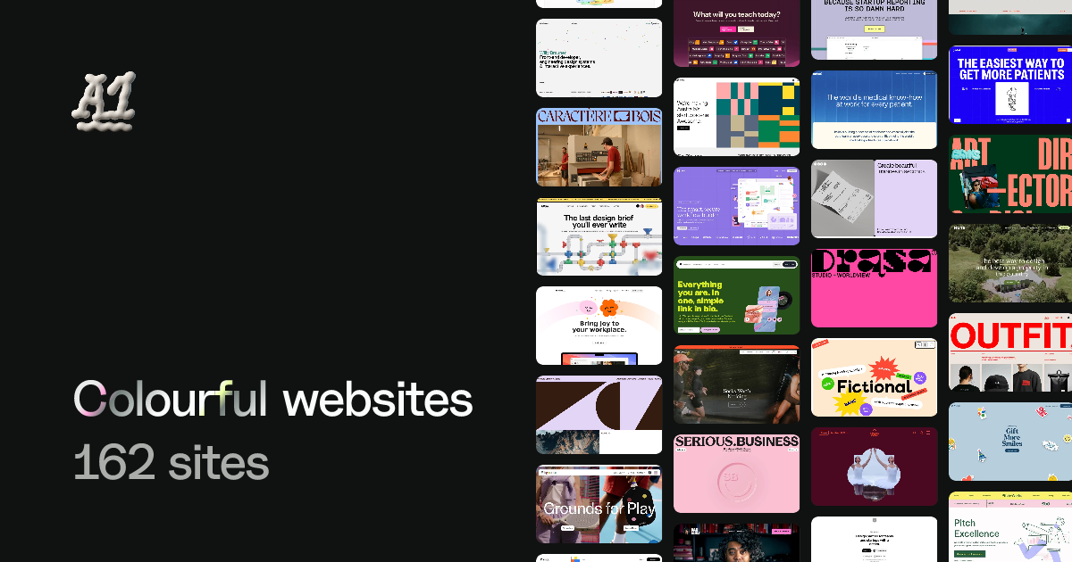 Colourful website design inspiration (135 examples) · A1 Gallery