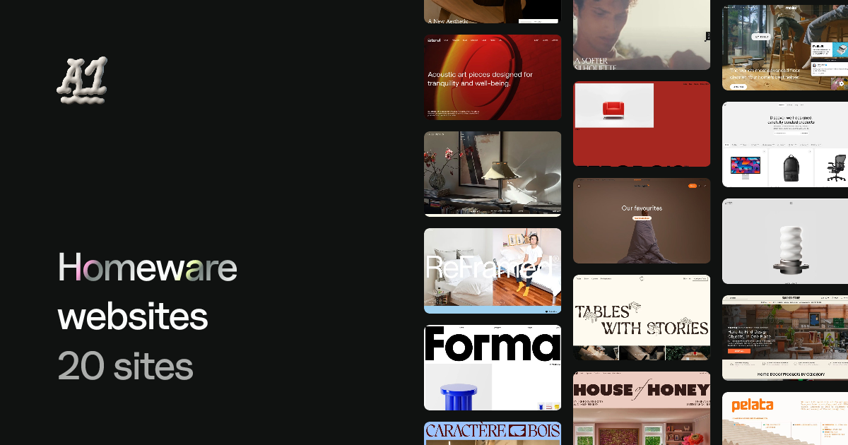 Homeware website design inspiration (17 examples) · A1 Gallery