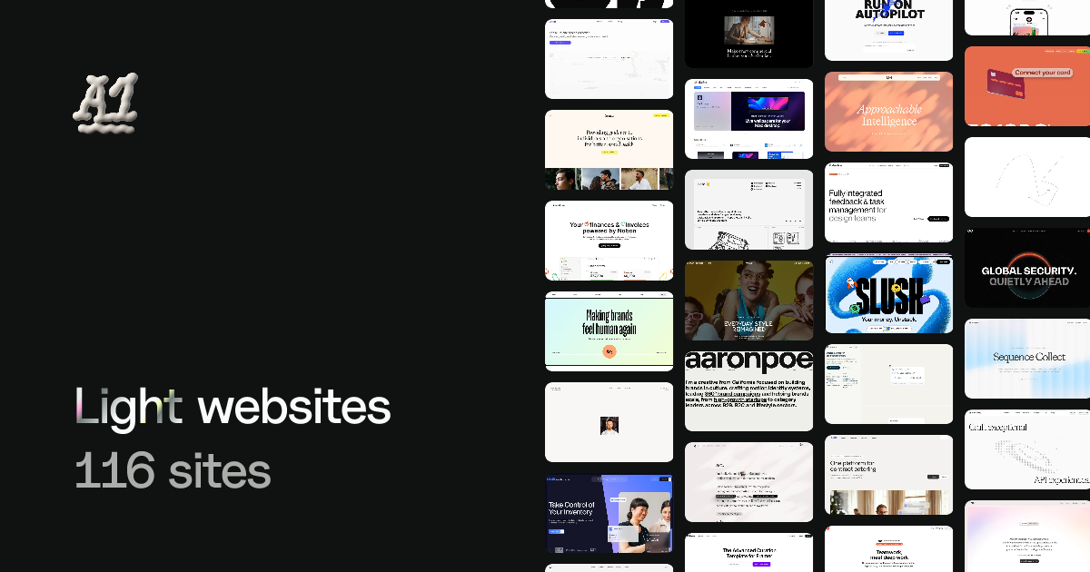Light website design inspiration (103 examples) · A1 Gallery