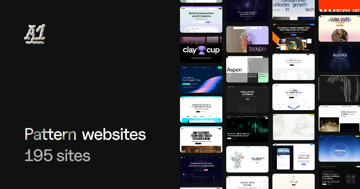 Pattern website design inspiration (183 examples) · A1 Gallery