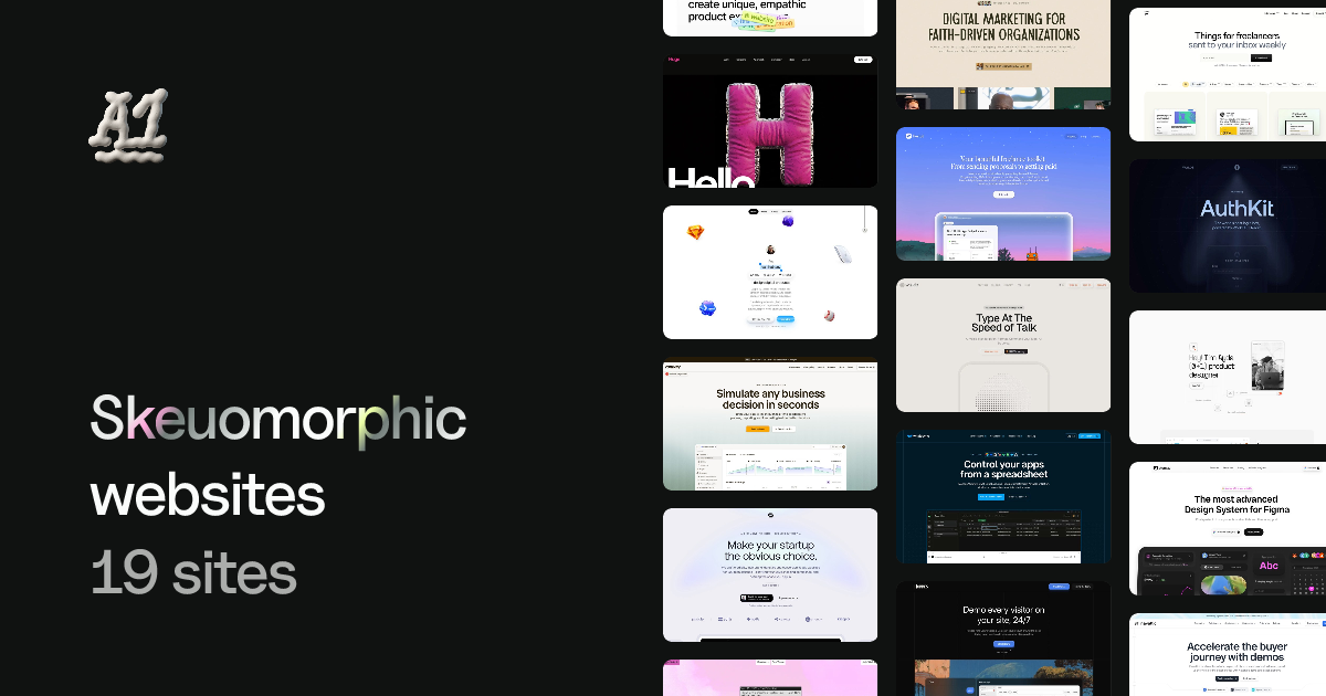 Skeuomorphic website design inspiration (15 examples) · A1 Gallery